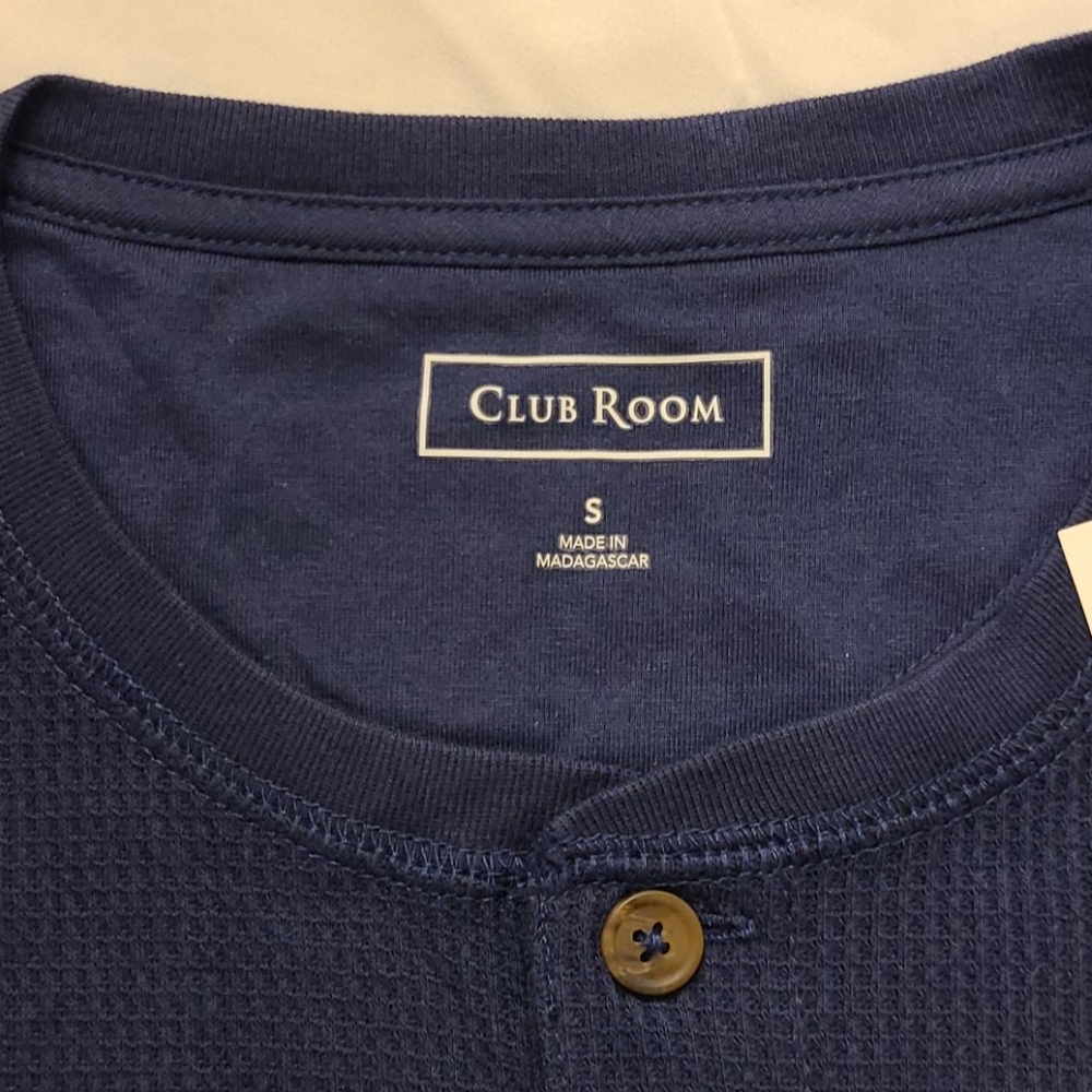 Club Rm Henley thermal navy blue - Picture 2 of 16